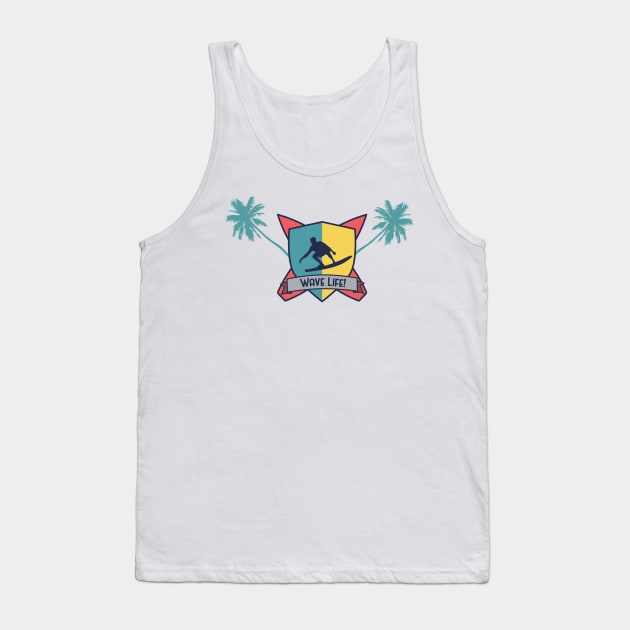 Wave life California Tank Top by Oceans art